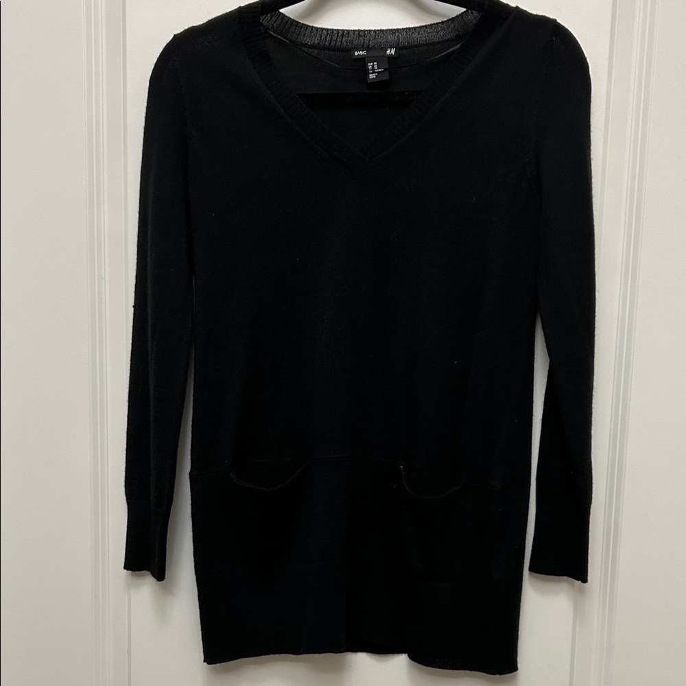 Black V-Neck Sweater